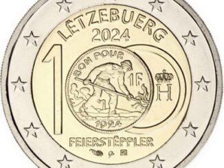 2024 - Luxembourg - 100ème anniversaire de l'introduction des pièces en francs luxembourgeois à l'effigie du Feiersteppler