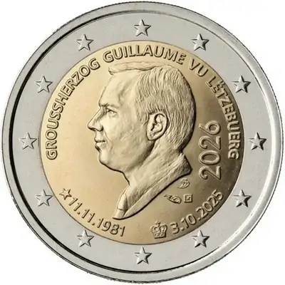 2026 – Luxembourg – Accession au trône et 45e anniversaire du Grand-Duc Guillaume